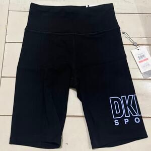 DKNY Sport High Waist Bike Shorts Graphic Logo Women’s XS